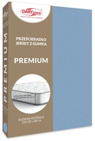 JERSEY PRESTIERADLO PREMIUM 160X200 CM MODRÉ