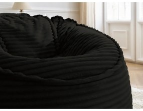 Čierny menčestrový sedací vak Socrate – Bobochic Paris