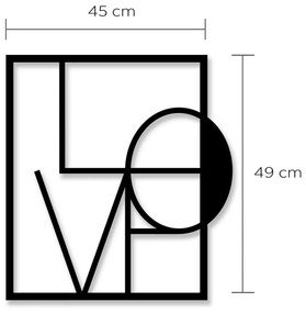 Nástenná kovová dekorácia Love