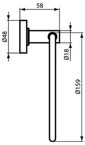 Ideal Standard IOM - Držiak na uterák kruhový (otočný), chróm A9130AA