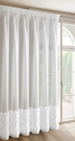 ZÁCLONA NA PÁSKE EVA MINGE ROSES3 350X270 CM BIELA