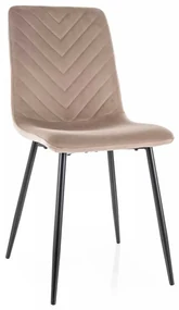 Jedálenská stolička Freville Velvet, béžová
