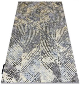 Moderný koberec DE LUXE 2087 Rybia kosť vintage - Štrukturálny zlato / sivá Veľkosť: 200x290 cm