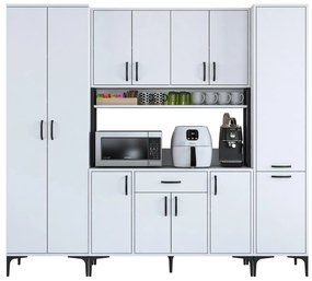 Set kuchynských skriniek Bisaka 4 (biela). Akcia -19%. Vlastná spoľahlivá doprava až k Vám domov. 1094300