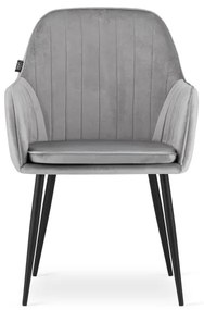 Jedálenská stolička LUGO strieborná / šedá