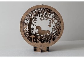 Li-Go 23568/DUB2 - Stmievateľná LED stolná dekorácia LED/12W/230V 20x22 cm dub