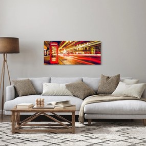 Obraz červené londýnske telefónne búdky (120x50 cm)