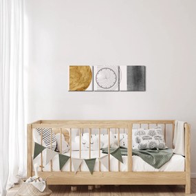 Obraz - Rustic Arches N⁰3 (s hodinami) (90x30 cm)