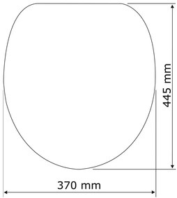 Biele WC sedadlo s jednoduchým zatváraním Wenko Rieti, 44,5 x 37 cm