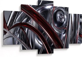Obraz sivej abstrakcie (150x105 cm)