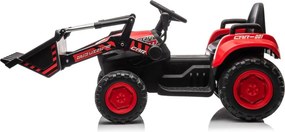 LEAN CARS Elektrický traktor s lyžicou BW-X002A červený
