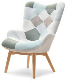 Kreslo Nutri (patchwork + čierna). Vlastná spoľahlivá doprava až k Vám domov. 1110346