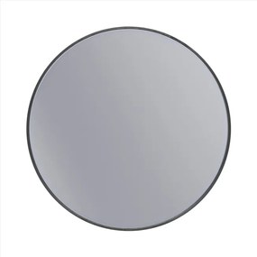Erga Round, okrúhle zrkadlo 60cm, čierny rám, ERG-V01-ROUND-6060-BK