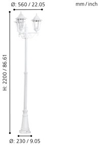 Eglo 93454 Vonkajšia lampa NAVEDO E27/3X60W/230V