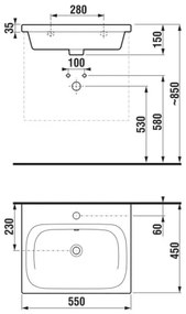 JIKA H8127127161041 - Závesné umývadlo MIO 55x45 cm keramika/matná čierna