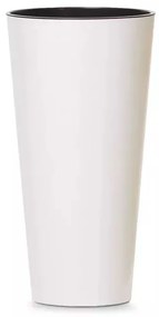 Vysoký plastový kvetináč DTUS400S 40 cm - biela