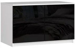 Nadstavba na skriňu S90 - biela/čierna lesk