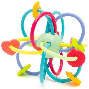 Baby Mix Silikónovo-plastové hryzátko schrastítkom, 12 cm