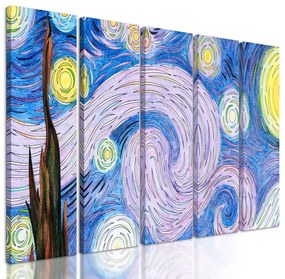 5-dielny obraz umelecké dielo Vincenta van Gogha