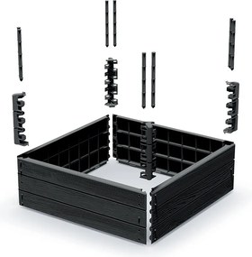 Vyvýšený záhon BASE WOODY 75,6 cm antracit