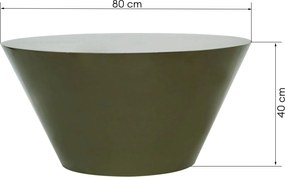 Konferenční stolek Eclipso 80 cm zeleno-šedý