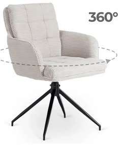 Otočná stolička MIA sivá