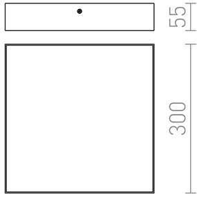 Sapho Sapho, RISA stropné LED svietidlo 10W, 230V, 28x28cm, biela, LS030B