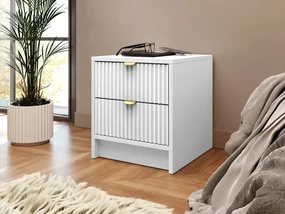Stolík k posteli so šuplíkmi TABORO - biely