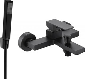 Mexen Uno R77 vaňová batéria so sprchovacou súpravou, čierna - 7143R77-70