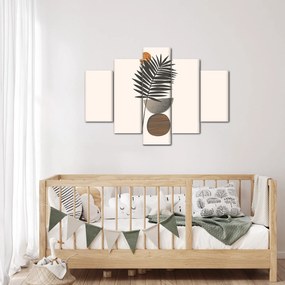 Obraz - Abstrakcia s palmovým listom (150x105 cm)