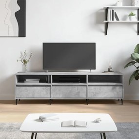 TV skrinka betónová sivá 150x30x44,5 cm kompozitné drevo 831296