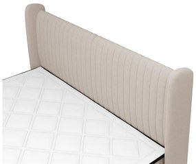 Manželská kontinentálna posteľ 140 cm Dalmo 140 (s roštom) (s úl. priestorom) (béžová stredná + čierna). Vlastná spoľahlivá doprava až k Vám domov. 1099666