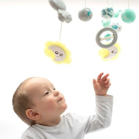 Kolotoč Baby Mix nad postieľku so svetelnýmprojektorom, zelený