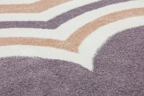 Koberec Lima M185A krémový / fialový