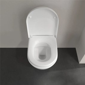 VILLEROY &amp; BOCH Subway 2.0 závesné WC s hlbokým splachovaním bez vnútorného okraja, 370 x 560 mm, biela alpská, s povrchom CeramicPlus, 5614R0R1