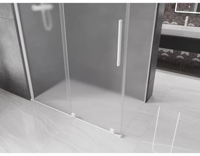 Mexen Velar, sprchový kút s posuvnými dverami 160 x 100 cm, 8mm sklo námraza, biela matná, 871-160-100-31-20