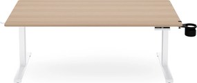 Elektrický stôl s nastaviteľnou výškou ergonomický biely/dub sonoma,1600x800 mm: ARIA