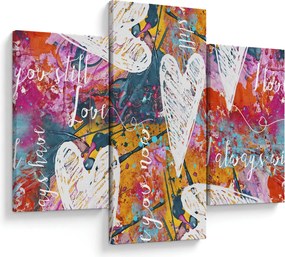 Obraz - Srdce na abstraktnom pozadí (90x60 cm)