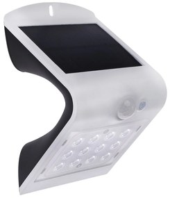 Ecolamp Exteriérové solárne nástenné LED svietidlo Butterfly, 1x LED 1,5w, biela, pohybový senzor