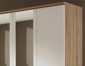 Šatníková skriňa Bremen, 181 cm, dub sonoma/biela