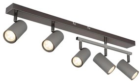 Globo 57911-5S - Bodové svietidlo ROBBY 5xGU10/35W/230V šedá