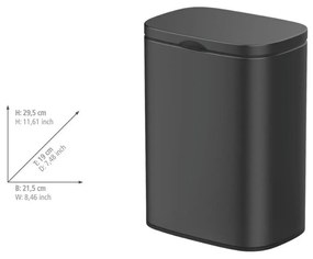 Wenko Sare Nástenný odpadkový kôš 5 l, čierny