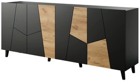 Cama Komoda Etna - čierna/dub