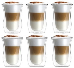 Dvojstenné sklenené hrnčeky v súprave 6 ks 250 ml – Vialli Design