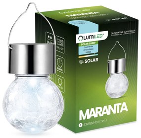 MARANTA IP44 6500K LUMILED Solar LED Garden Glass Pendant Ball Lamp