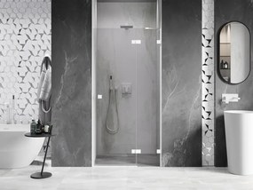 Mexen, Mexen Lunar pravé otočné sprchové dvere 70 cm, transparentné, biele - 834-070-000-20-00-P