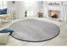 BT Carpet, Kusový koberec Wolly 102840 kruh, 200x200 (priemer) kruh, šedá, obývacia izba