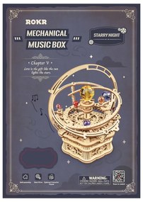 Robotime Rokr 3D dřevěné puzzle Hvězdná noc 84 ks