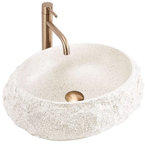 Rea Mika, umývadlo na dosku 480x380x155 mm, imitácia kameňa, REA-U4332