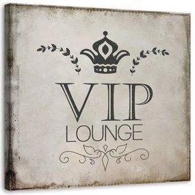 Obraz na plátně VIP Lounge Retro nápisy - 60x60 cm